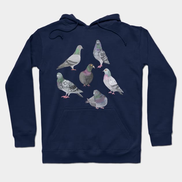 Pigeon Party Hoodie by Das Brooklyn